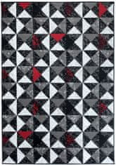 Chemex Koberec Oheň Moderní Belgický Design 10217 Červená Čierna 80x150 cm