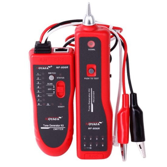 W-Star Tester sieťových káblov WSNF806R, RJ45, RJ11, vyhľadávacia sonda