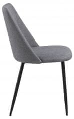 Design Scandinavia Jedálenská stolička Ines (SET 4ks), tkanina, šedá