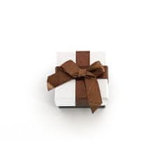 Beneto Exclusive Biela darčeková krabička s hnedou stužkou KP9-5