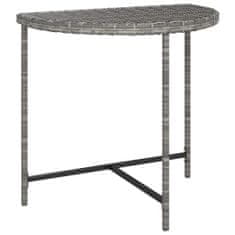 Petromila vidaXL Záhradný stôl sivý 80x50x75 cm polyratan
