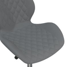 Vidaxl Otočné stoličky, 2 ks, tmavosivé, čalúnené zamatom