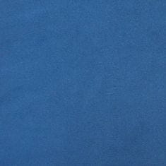 Vidaxl Kancelárske otočné kreslo, modré, čalúnené zamatom