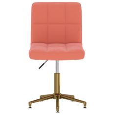 Vidaxl Otočné stoličky, 2 ks, ružové, čalúnené zamatom