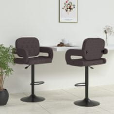 Vidaxl Barové stoličky, 2 ks, farba taupe, čalúnené látkou