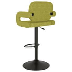 Vidaxl Barové stoličky, 2 ks, zelené, čalúnené látkou