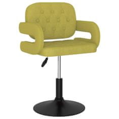 Vidaxl Barová stolička, zelená, čalúnená látkou