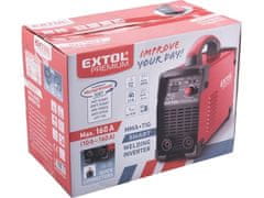 Extol Premium Invertor zvárací (8896025) 10-160A, príkon 4,3kW, 70V, MMA a TIG