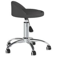 Vidaxl Otočná kancelárska stolička, sivá, čalúnená koženkou