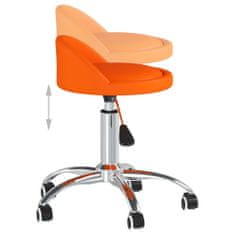 Vidaxl Otočná kancelárska stolička oranžová umelá koža