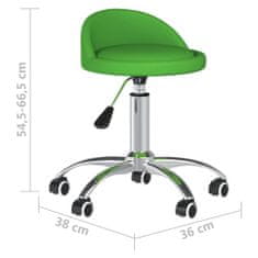Vidaxl Otočná stolička, zelená, čalúnená koženkou