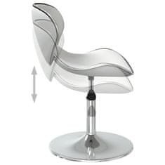 Vidaxl Stolové stoličky, 2 kusy, biele, čalúnené koženkou