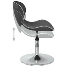 Vidaxl Jedálenské stoličky 2 ks sivé umelá koža