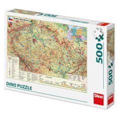 Mapa Českej republiky: puzzle 500 dielikov