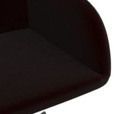 Vidaxl Otočné jedálenské stoličky 4 ks čierne zamatové