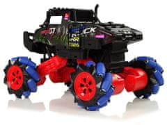 Lean-toys Diaľkovo ovládané terénne driftovacie auto 1:16 Blue 2.4G 360-stupňová rotácia