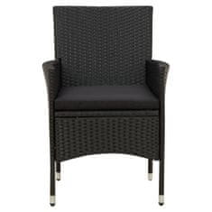 Petromila vidaXL Záhradné stoličky so sedákmi 4 ks polyratanové čierne