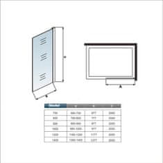 H K KIMI F1 100 Sprchová zástena WALK IN 98 – 100 × 200 cm, 8 mm sklo