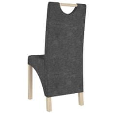 Vidaxl Jedálenské stoličky 4 ks sivé umelá semišová koža