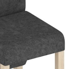 Vidaxl Jedálenské stoličky 4 ks sivé umelá semišová koža