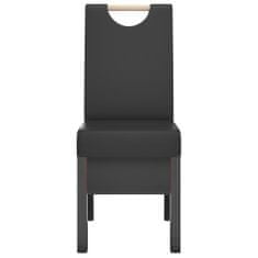 Vidaxl Jedálenské stoličky 4 ks čierne umelá koža