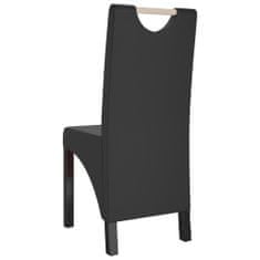 Vidaxl Jedálenské stoličky 4 ks čierne umelá koža