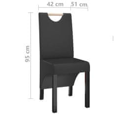 Vidaxl Jedálenské stoličky 2 ks čierne umelá koža