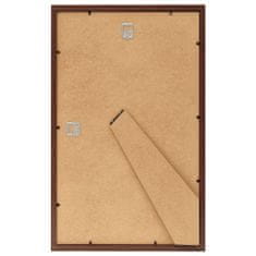 Vidaxl Fotorámiky na stenu alebo stôl 3 ks hnedé 10x15 cm MDF