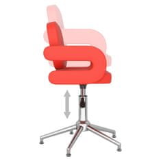 Vidaxl Kancelárska otočná stolička, červená, umelá koža