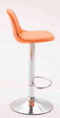 BHM Germany Barová stolička Kiel (SET 2 ks), syntetická koža, oranžova