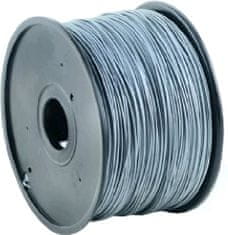 Gembird tisková struna (filament), ABS, 1,75mm, 1kg (3DP-ABS1.75-01-S), strieborná