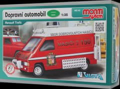 Greatstore Stavebnice Monti 45 Fire Brigade-Renault Trafic 1:35 v krabici 22x16x5cm