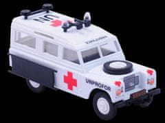 shumee Stavebnice Monti 35 Unprofor Ambulance Land Rover 1:35 v krabici 22x15x6cm