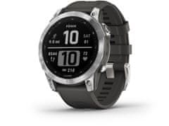 Garmin fenix 7, Silver, Graphite Band