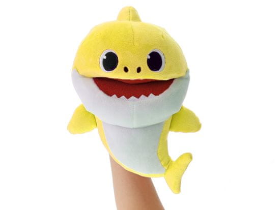 Mikro Trading Plyšová bábka Baby Shark 23 cm žltá na batérie s možnosťou voľby rýchlosti hlasu