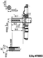 MAR-POL Benzínový štvortaktný spaľovací motor, 196 cm3, výkon 5,15 kW, hriadeľ 20 mm, MAR-POL 