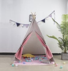 Aga4Kids Detské Teepee Šedoružové