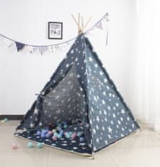 Aga4Kids Detské Teepee Hviezdy Tmavomodrá