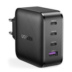 Ugreen CD224 GaN sieťová nabíjačka USB / 3x USB-C PD QC 65W, čierna