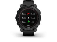 Garmin fénix 7 Sapphire Solar, Black DLC Titanium, Black Band