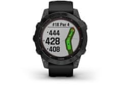 Garmin fénix 7 Sapphire Solar, Black DLC Titanium, Black Band