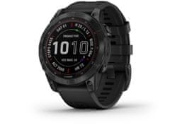 Garmin fénix 7 Sapphire Solar, Black DLC Titanium, Black Band