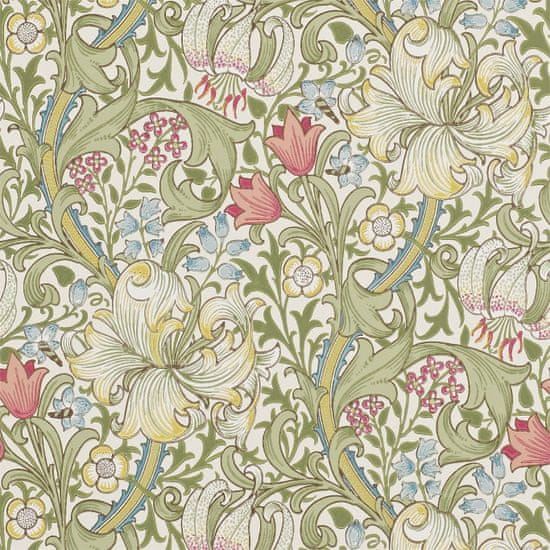 MORRIS & CO. Tapeta GOLDEN LILY 210398, kolekcia ARCHIVE WALLPAPERS, green red