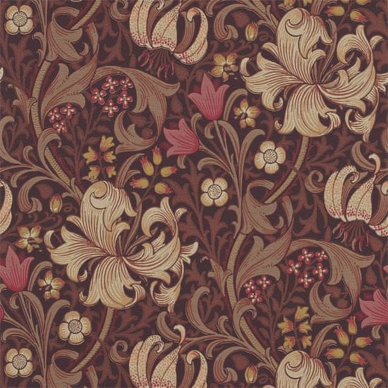 MORRIS & CO. Tapeta GOLDEN LILY 210402, kolekcia ARCHIVE WALLPAPERS, fig burnt orange