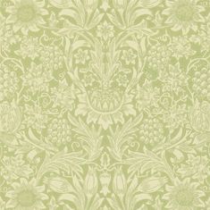 MORRIS & CO. Tapeta SUNFLOWER 210477, kolekcia COMPENDIUM I & II, pale green