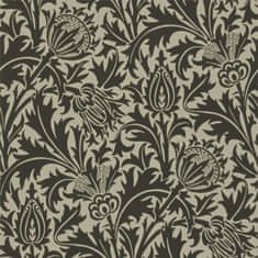MORRIS & CO. Tapeta THISTLE 210479, kolekcia COMPENDIUM I & II, black linen