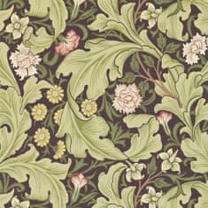 MORRIS & CO. Tapeta LEICESTER 212542, kolekcia ARCHIVE WALLPAPERS, chocolate olive