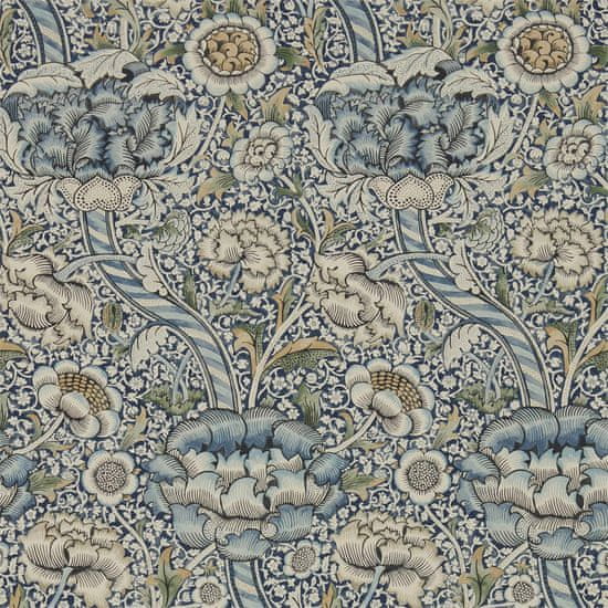 MORRIS & CO. Tapeta WANDLE 216422, kolekcia ARCHIVE WALLPAPERS, blue stone