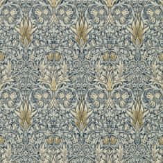 MORRIS & CO. Tapeta SNAKESHEAD 216428, kolekcia ARCHIVE WALLPAPERS, indigo cumin