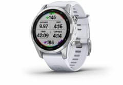 Garmin fenix 7S, Silver, Whitestone Band